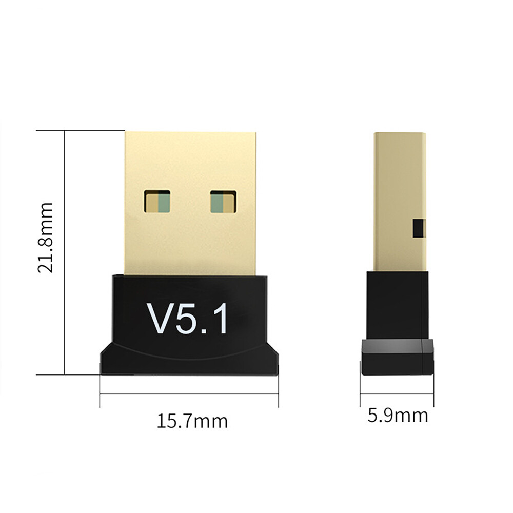 USB Bluetooth 5.1 Adapter Transmitter Receiver Bluetooth Audio Bluetooth Dongle Wireless USB Adapter for Computer PC Laptop