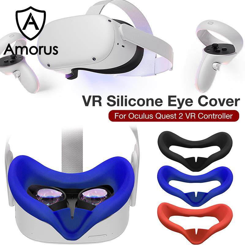 Amorus Silicone Blindfold Eye Pad Lens Protect Cover for Oculus Quest 2