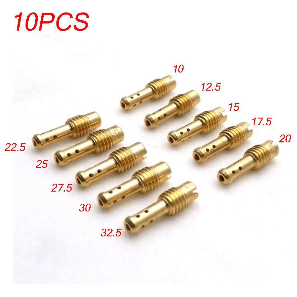 For MIKUNI VM/TM/TMX Carb 10-32.5 10pcs/set Pilot Jet 8 Bleed Holes Newest