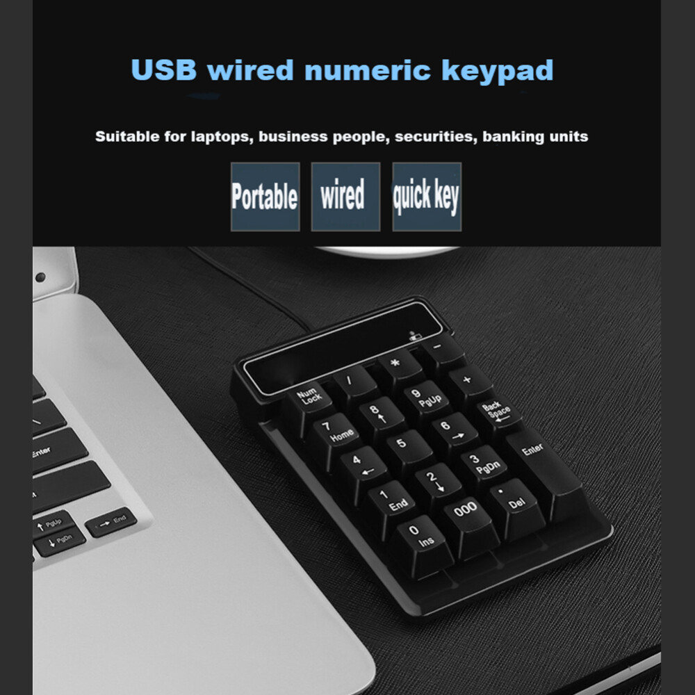 Bàn Phím Số Dây Cảm Nhận Cơ Học USB 19 Phím Bàn Phím Phím Số Mini Bàn Phím Numpad Cho Máy Tính Xách Tay Máy Tính Để Bàn Máy Vi Tính Ghi Chú