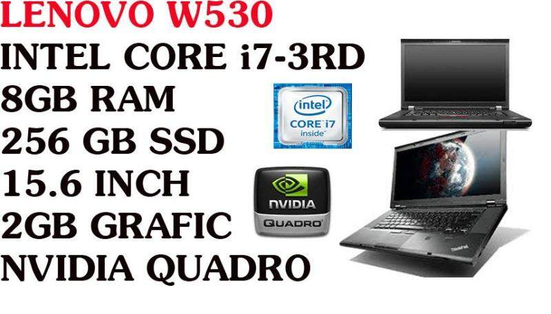 LENOVO WORKSTATION LAPTOP, GAMING SERIES, i7-3RD GEN, 8GB-256GB SSD, 15.6, 2GB NVIDIA QUADRO Malaysia