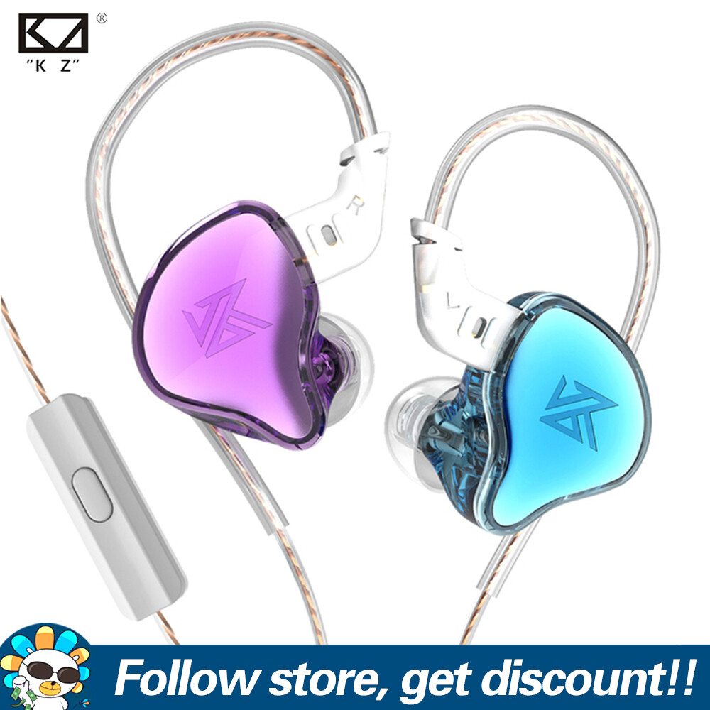 KZ EDC Bass In-ear Headphones HiFi Monitor-Grade 10mm Dynamic Headset High Resolution Lightweight And Comfortable To Wear Headphone OFC Oxygen-free Copper Flat Cable Sports Gaming Earbuds