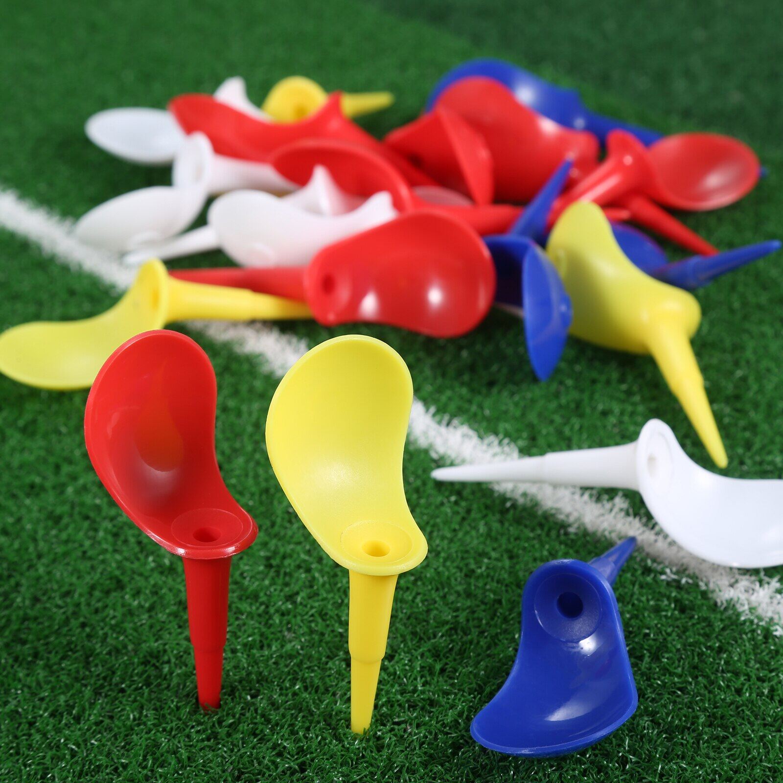 30 Pcs 83Mm Plastic Golf Tee Tees Holder Replacement Driving Range Hitting Trainer Club Training Tool Accessories Random Color