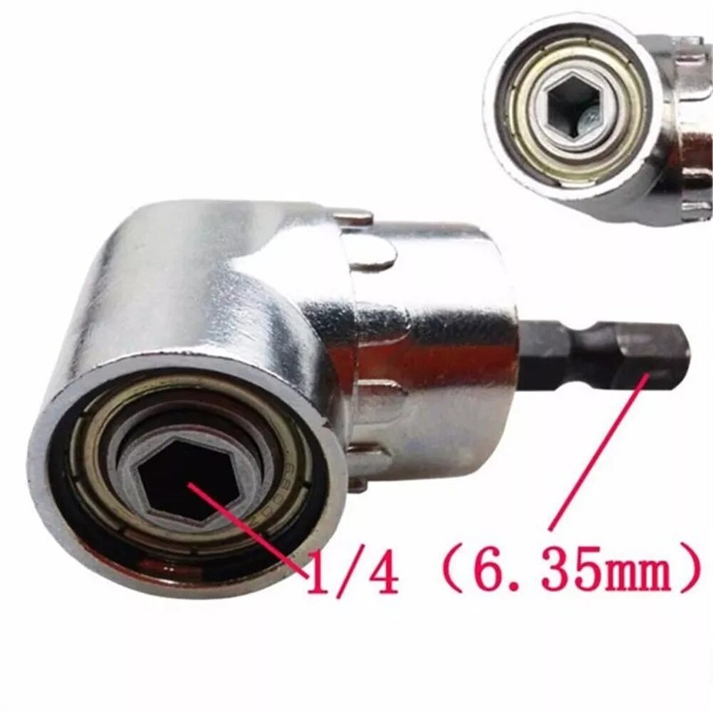 LangTu 105 độ góc phải mũi khoan Ổ cắm kéo dài cho góc chặt chẽ với nam châm mạnh 1/4 inch tuốc nơ vít lục giác góc cạnh bit chủ