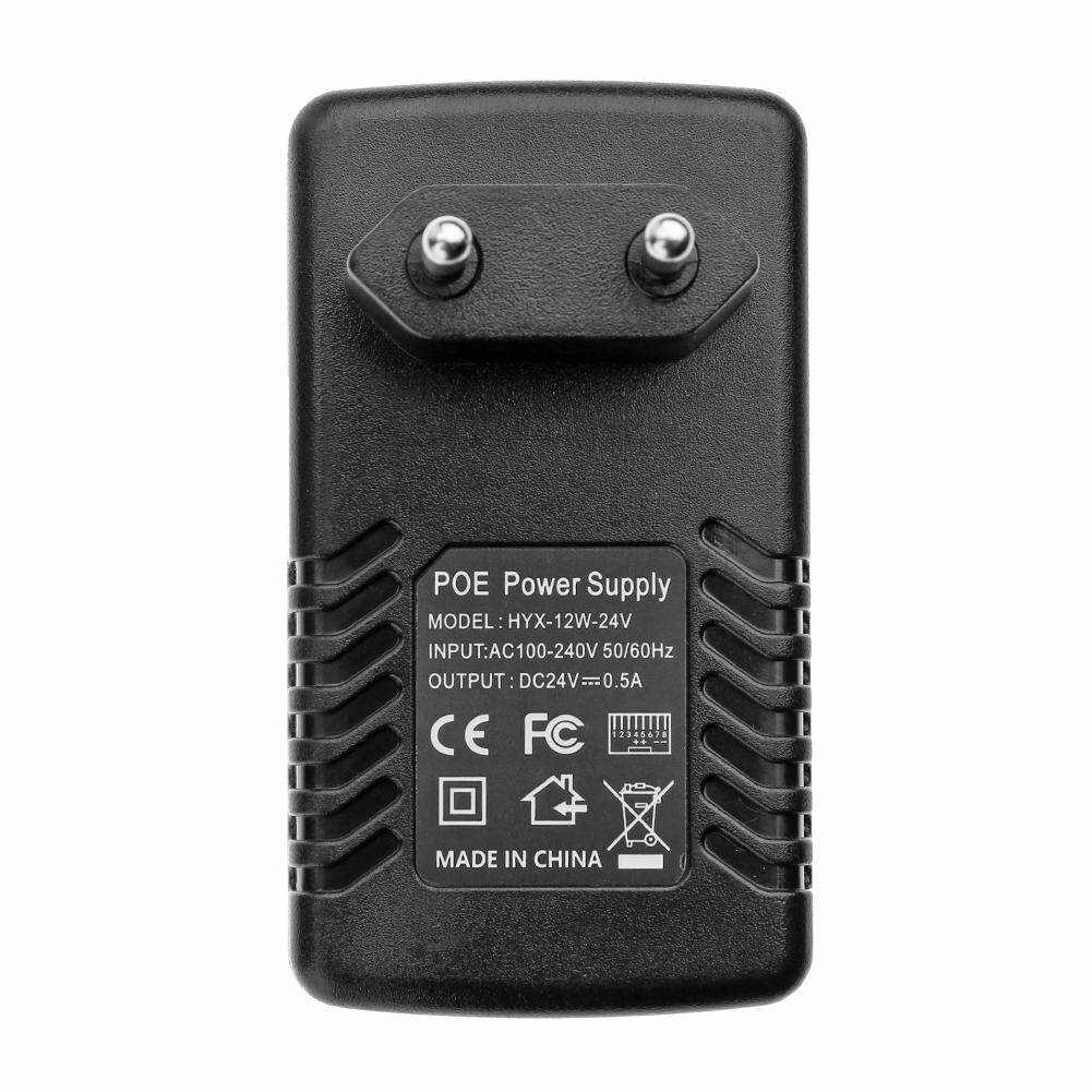24V 0.5A 12W Wall Plug POE Injector Ethernet Adapter IP Phone Camera Switch
