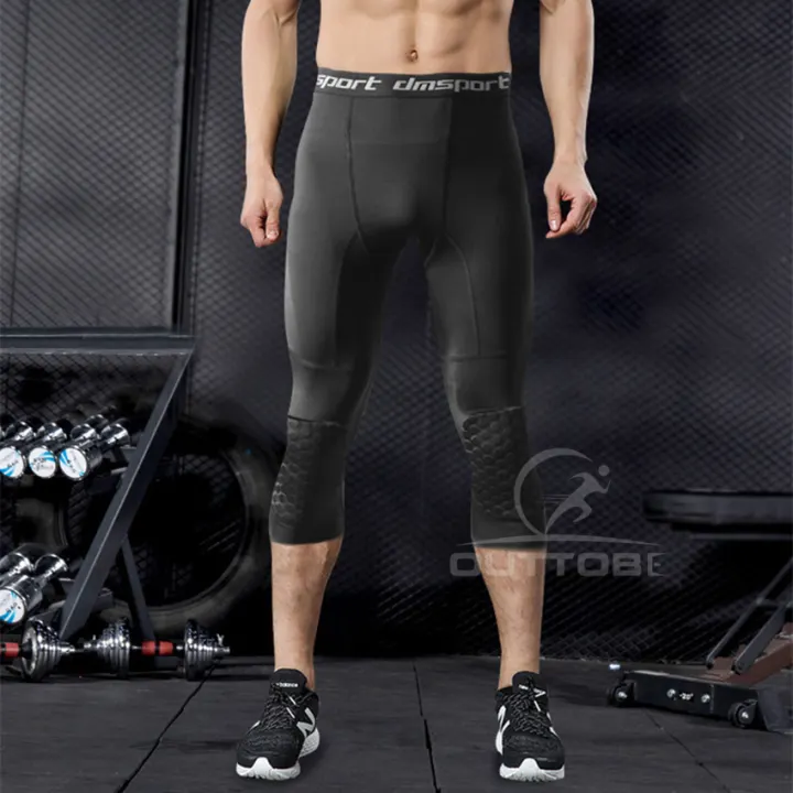 knee padded compression tights