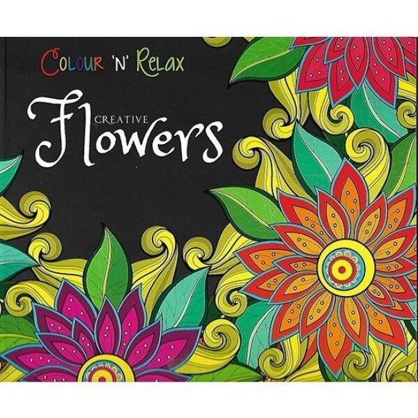 Creative Flower Colour n relax adult colouring book. Theme Creative Flower. Buku mewarna dewasa tema bunga Malaysia