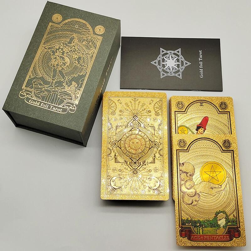 Classical Foil Waterproof Tarot Cards With Megnet Box As Special Gift