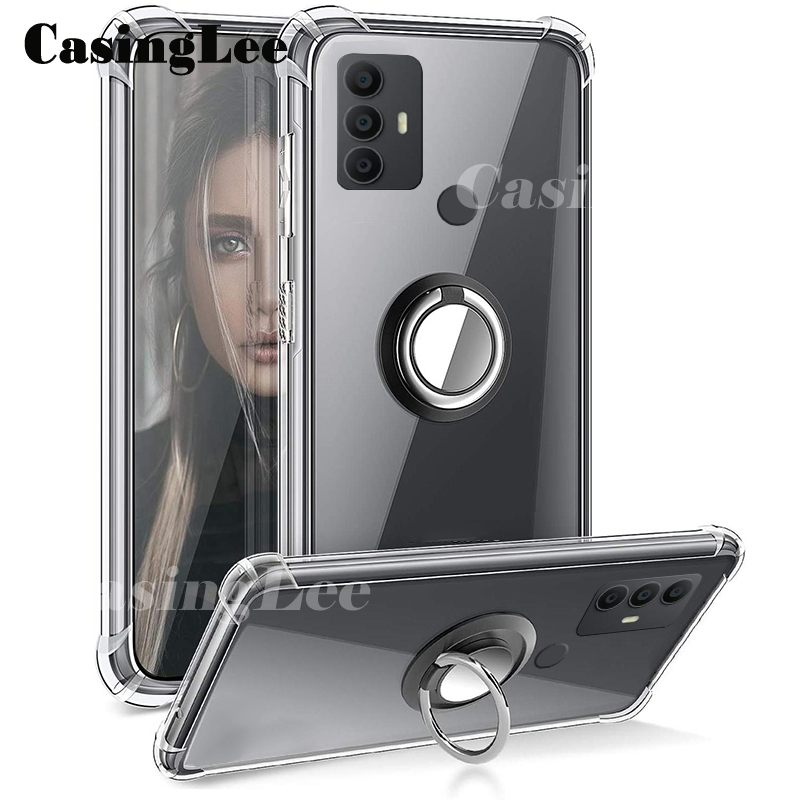 Casinglee For Nubia Redmagic 7S 7 Pro Case Soft Clear Transparent Protector Shockproof Car Magnetic Holder Ring Back Cover Casing hp Nubia Red magic 7 7S Pro Phone case
