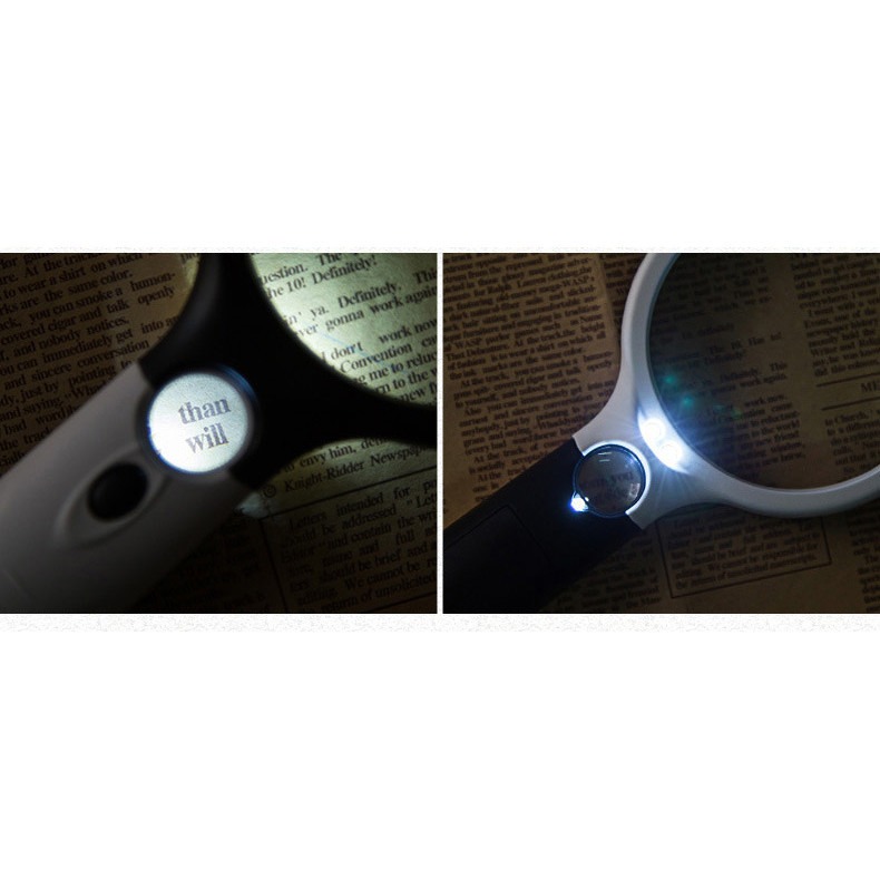Kính lúp cầm tay ống kính kép với 3 đèn LED rackek túi mini Kính hiển vi kính lúp đọc sách Ống kính độ phóng đại cao đọc