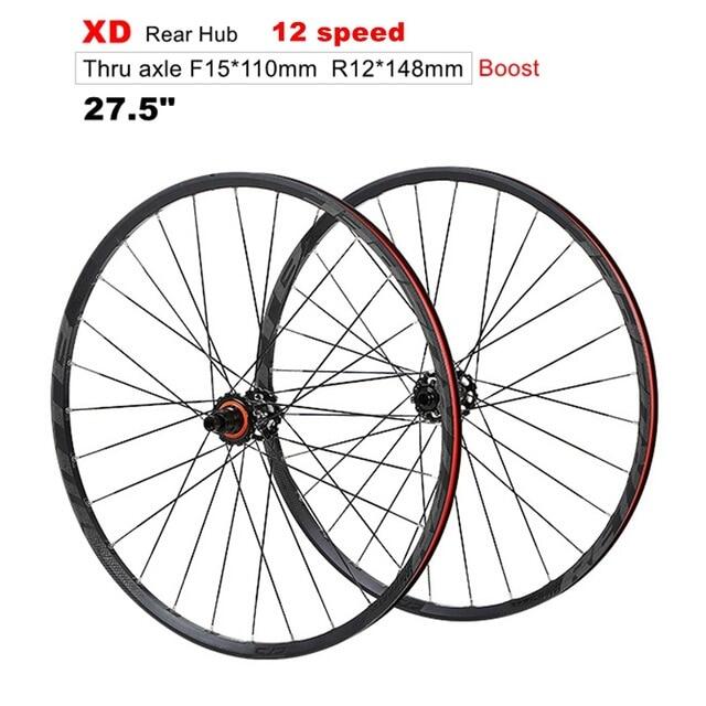 29er thru axle wheelset