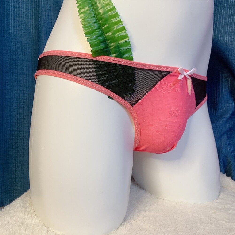 【specialthing】 Sissy Underpants For Men Ultra-Thin Breathable Jacquard Large Underwear 【Ready Stock】