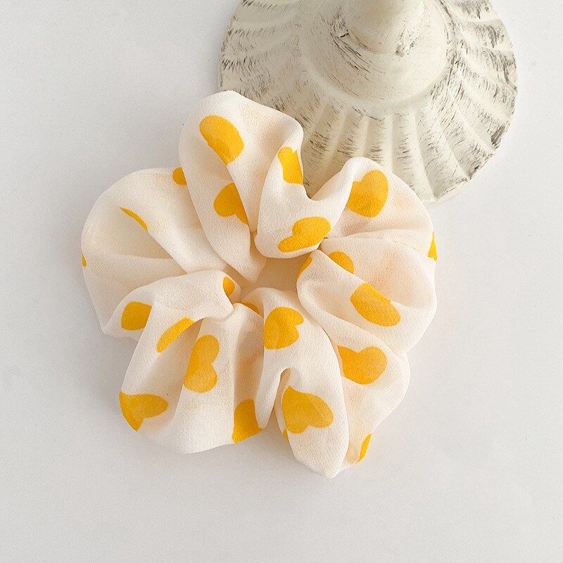 Chiffon Hair Band With Cute Heart Printed