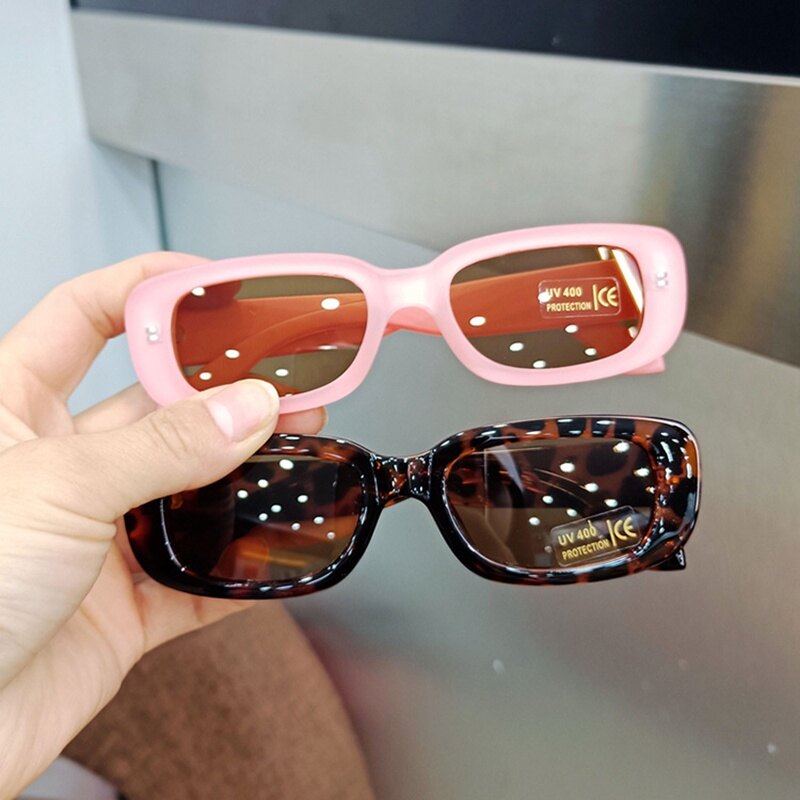 Vintage Style Rectangular Frame UV400 Sunglasses for Kids