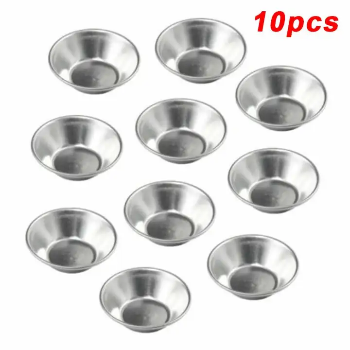 10PCS Egg Tart Aluminum Cupcake Cake Cookie Lined Mold Mould Tin Baking Tool Hot