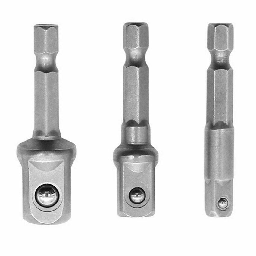 Bộ Chuyển Đổi Ổ Cắm Khoan 8 Cái Cho Máy Khoan Động Lực Với Chuôi Lục Giác Sang Đầu Khoan Hình Vuông Thanh Nối Dài 1/4 "3/8" Bộ 1/2 Mũi