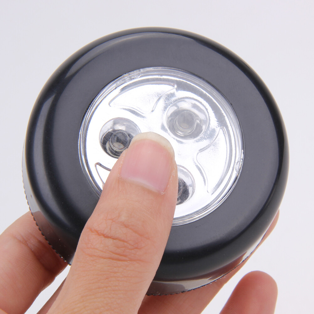 3 LED Battery Powered Stick Tap Touch Lamp Light Wall Kitchen Closet Lighti