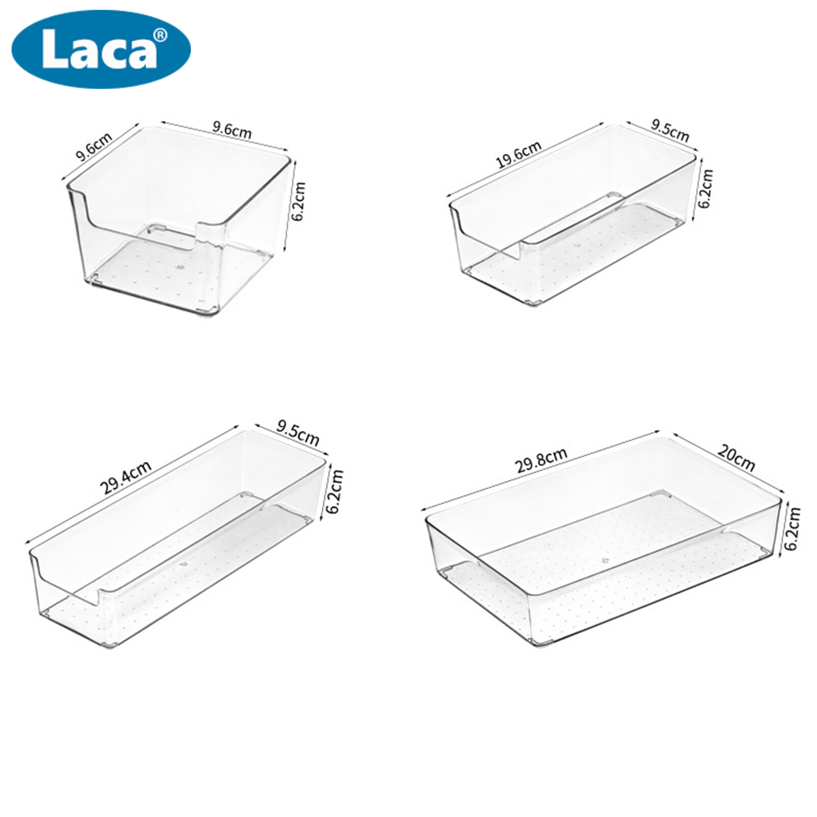 Laca Multi-purpose Sturdy Drawer Storage Case Plastic Practical Large Capacity Drawer Storage Box for Home