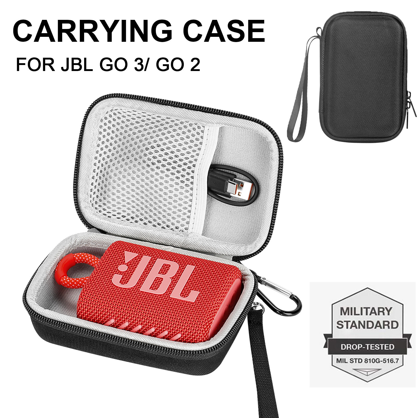 Protective EVA Hard Case Schutzbox Aufbewahrungstasche Für JBL GO 3 Lautsprecher 