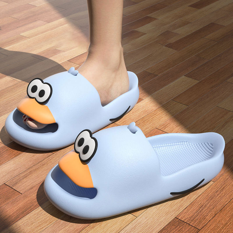 RENBEN Step on the feeling of little yellow duck slippers woman