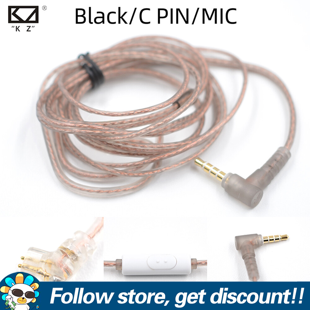 Newest KZ ZS3/ZS6/ZST/ZSR/ZS10/AS10/ED12/ZS4/ZSA/ED16 Dedicated Cable 0.75mm 2-Pin Upgraded Cable Replace Cable 2 PIN Upgrade Cable Ues For KZ Earphone ZSN ZSNPEO ZS10PRO AS16