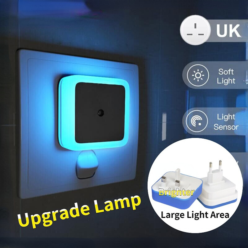 HOME MI LED Night AutoSmart Sleeping Light Sensor Light AUTO ON/OFF, High Quality wireless LED Night Mini Light, Bedside Lamp Bedroom Nightlight Smart Lighting Wall light for Bathroom Stair Bedroom 220V 0.5W