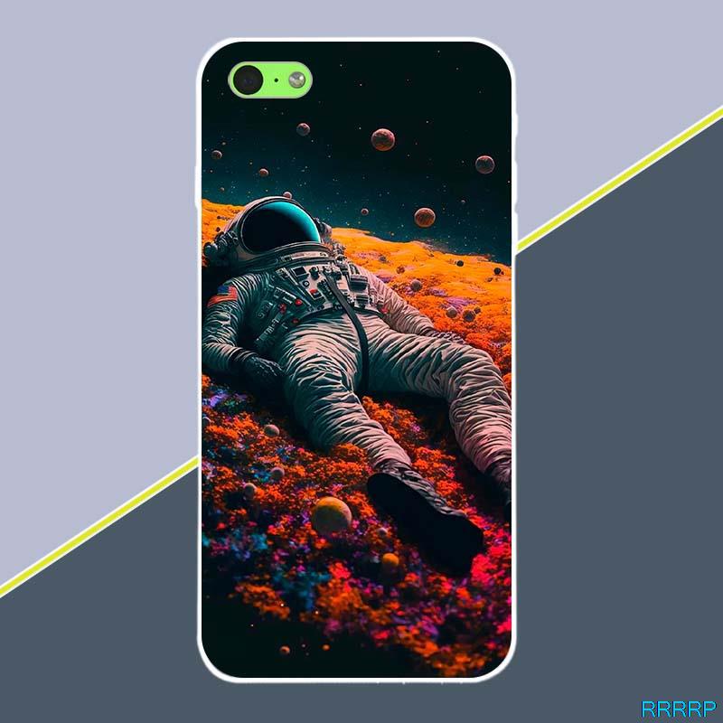 Rrrp cute case for iphone 5c astronaut pattern soft silicon tpu case cover