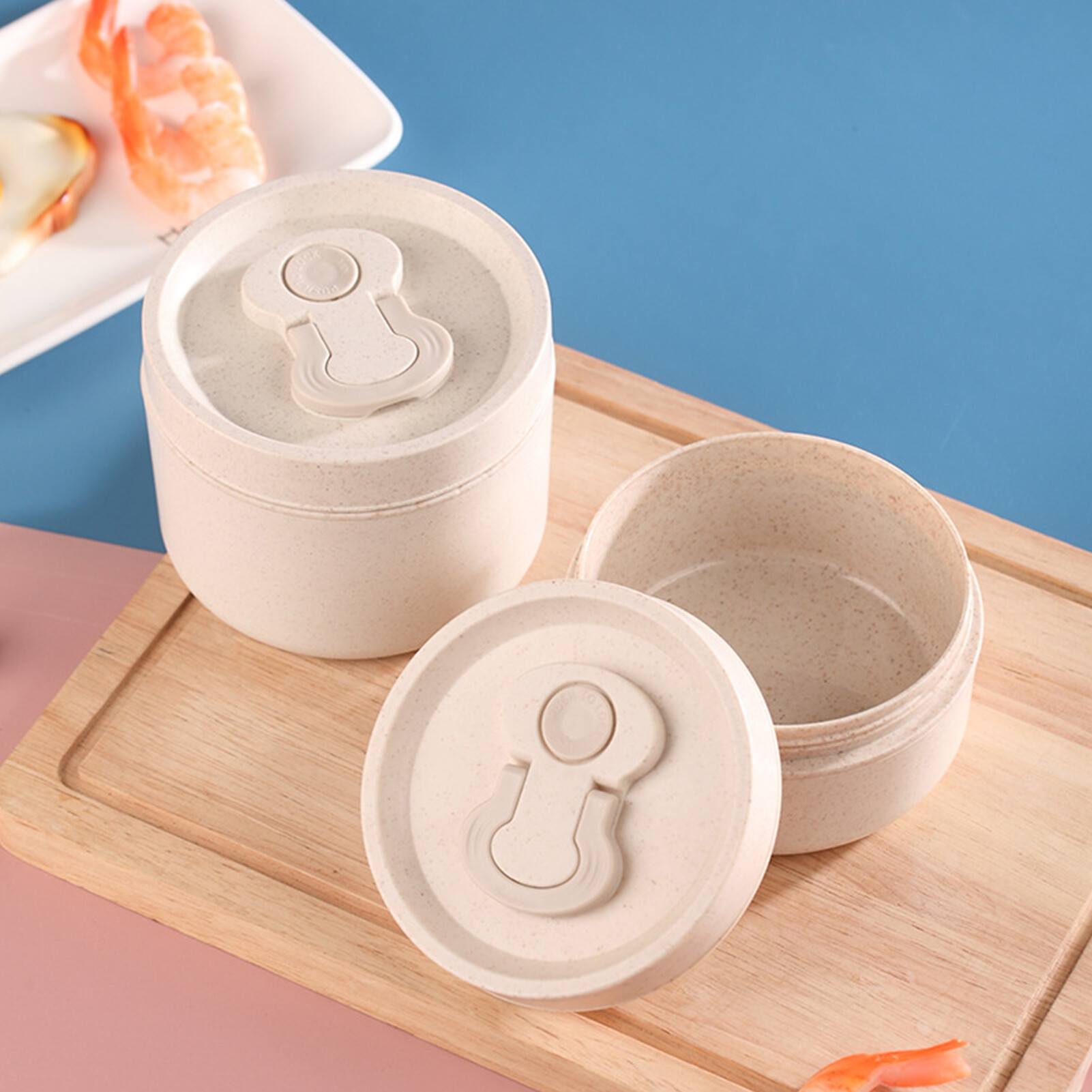 650ML Lunch Box Food Grade High Temperature Resistant Thickened Leakproof Stable Handle Microwave-heating No Odor Easy Cleaning Bento Box