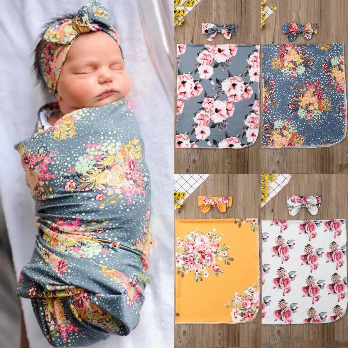 newborn baby girl swaddle