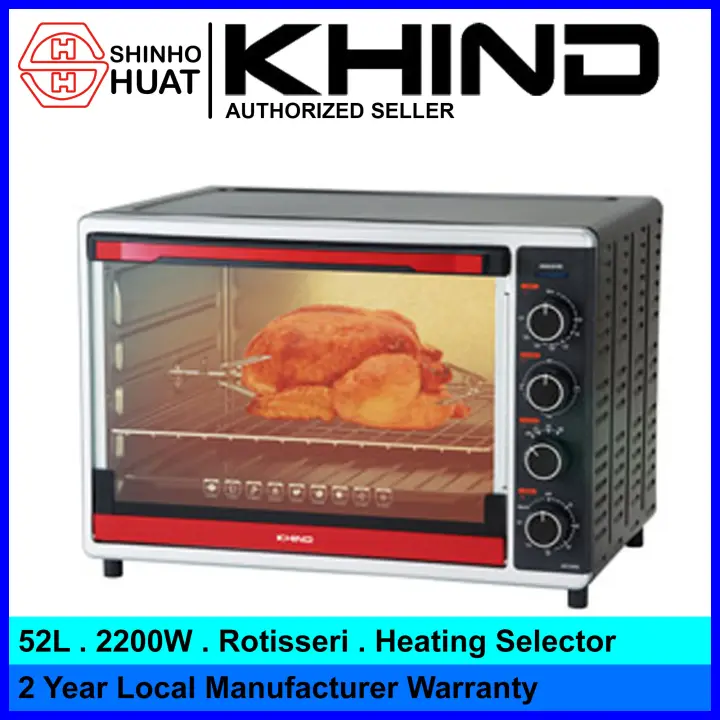 Khind Ot5205 Electric Oven 52l Convection Rotisserie Lazada