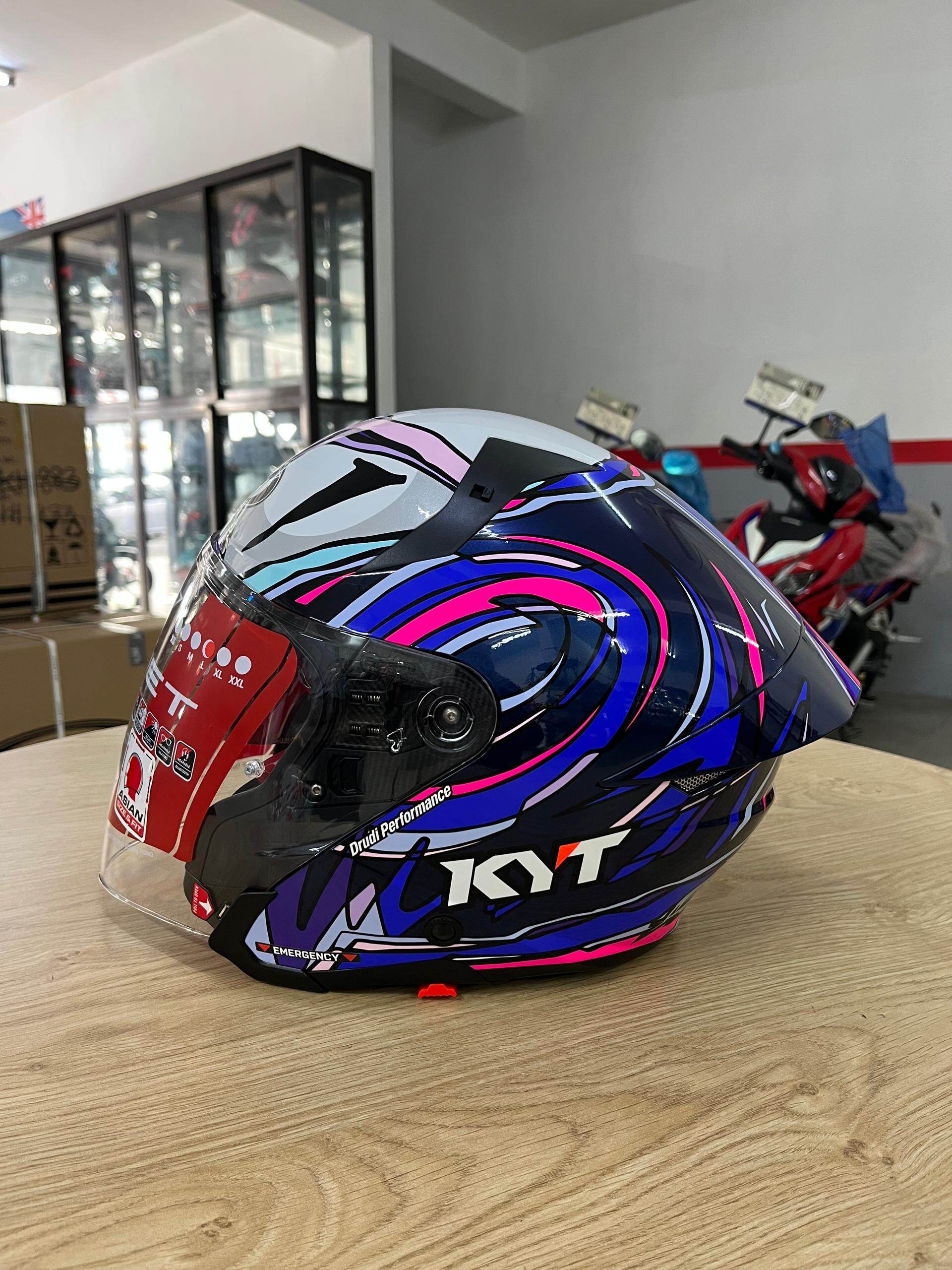 KYT TTR-JET TTR JET HELMET OPEN FACE 2024 EDITION Led Black/Grey