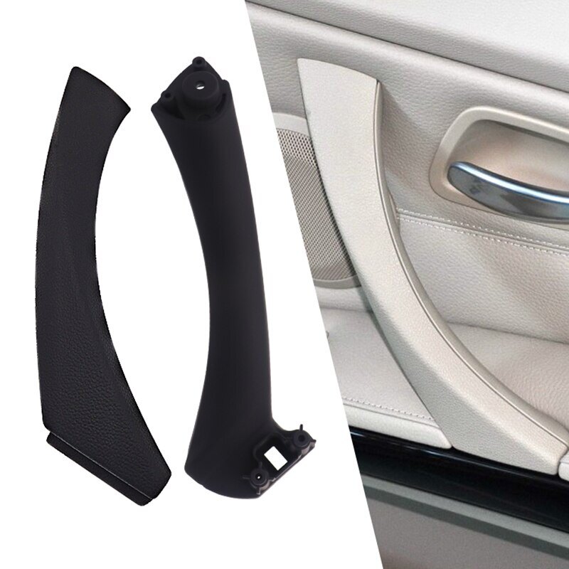 HYS Car Inner Handle Interior Door Panel Pull Trim Cover Left Right LHD RHD For BMW 3 Series E90 E91 E92 E93 320 328 330 2005-2012 Black Beige Gray