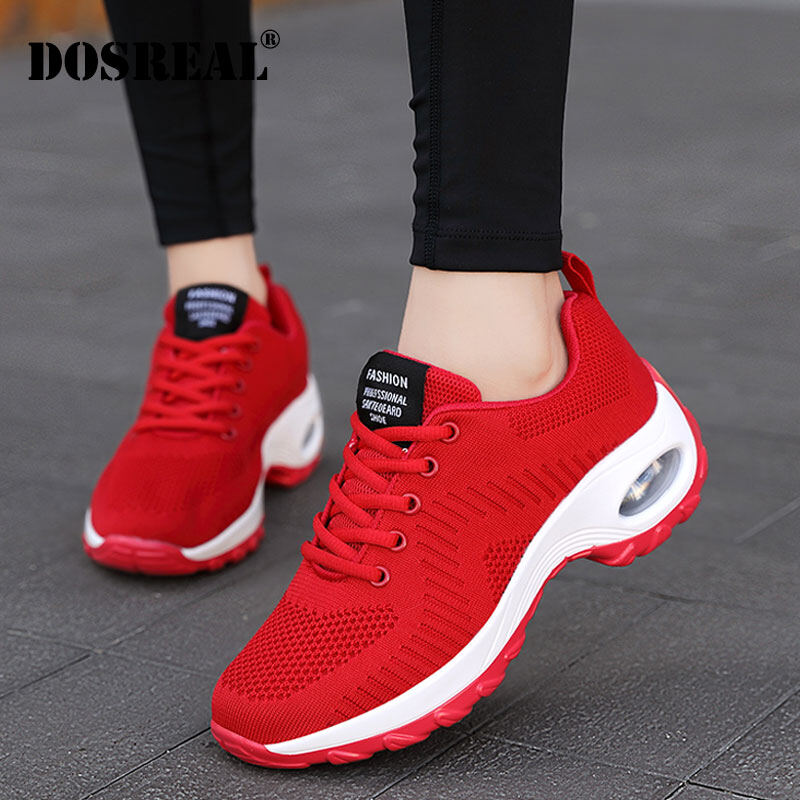 DOSREAL Women Sport Shoes Big Size 35-42 Sneakers For Women Air Cushion Breathable Lighweight Casual Running Shoes