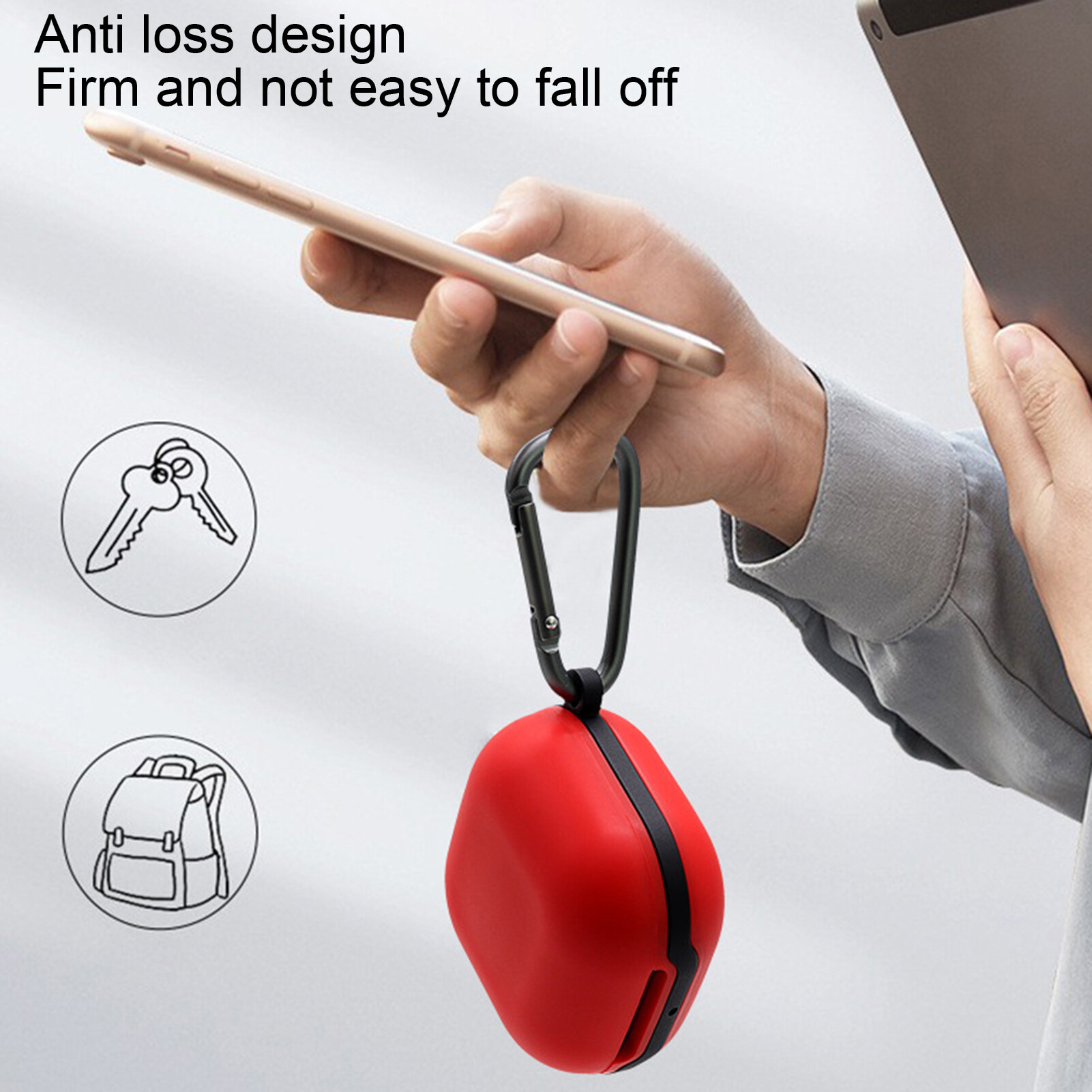 Earphone Case Shockproof Soft Silicone Wireless Bluetooth-compatible Headset Protective Cover for Samsung Galaxy Buds 2/Live Earphone Shell Soft