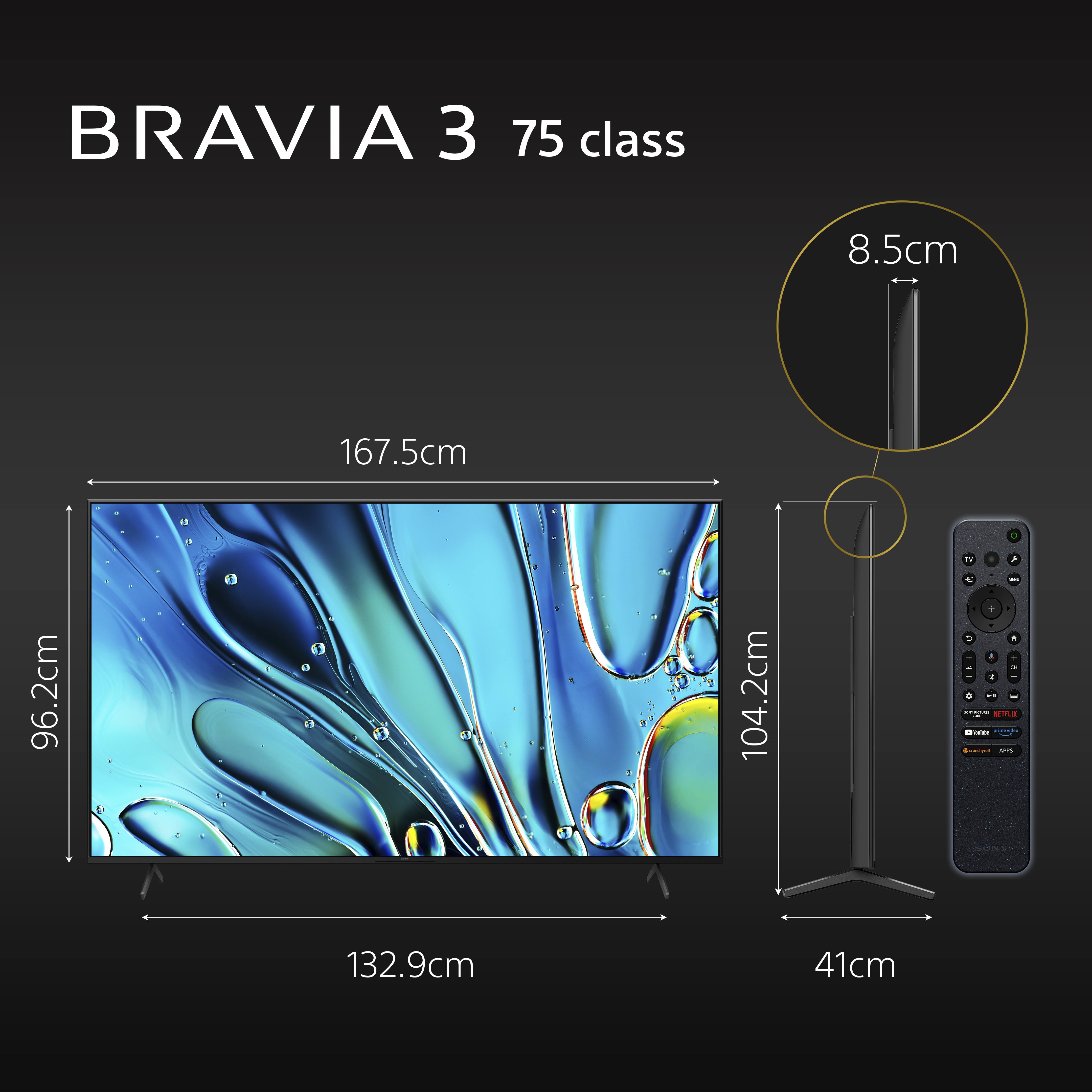 Sony 55/65/75/85 Inch Bravia 4K Ultra HD LED TV with Google TV K85S30  K75S30 K65S30 K55S30