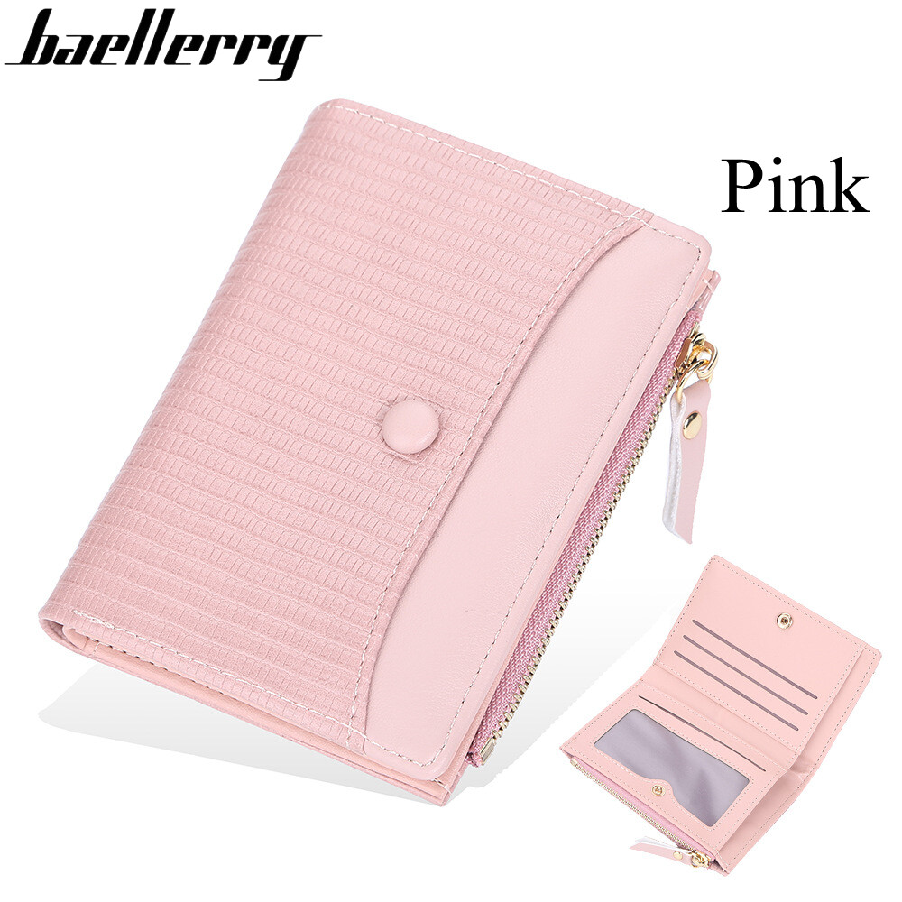 Baellerry 2022 New's Women Wallets Leather Female Purse Mini Hasp Solid Multi-Cards Holder Fashion Coin Short Wallets Slim Small Wallet Zipper Hasp