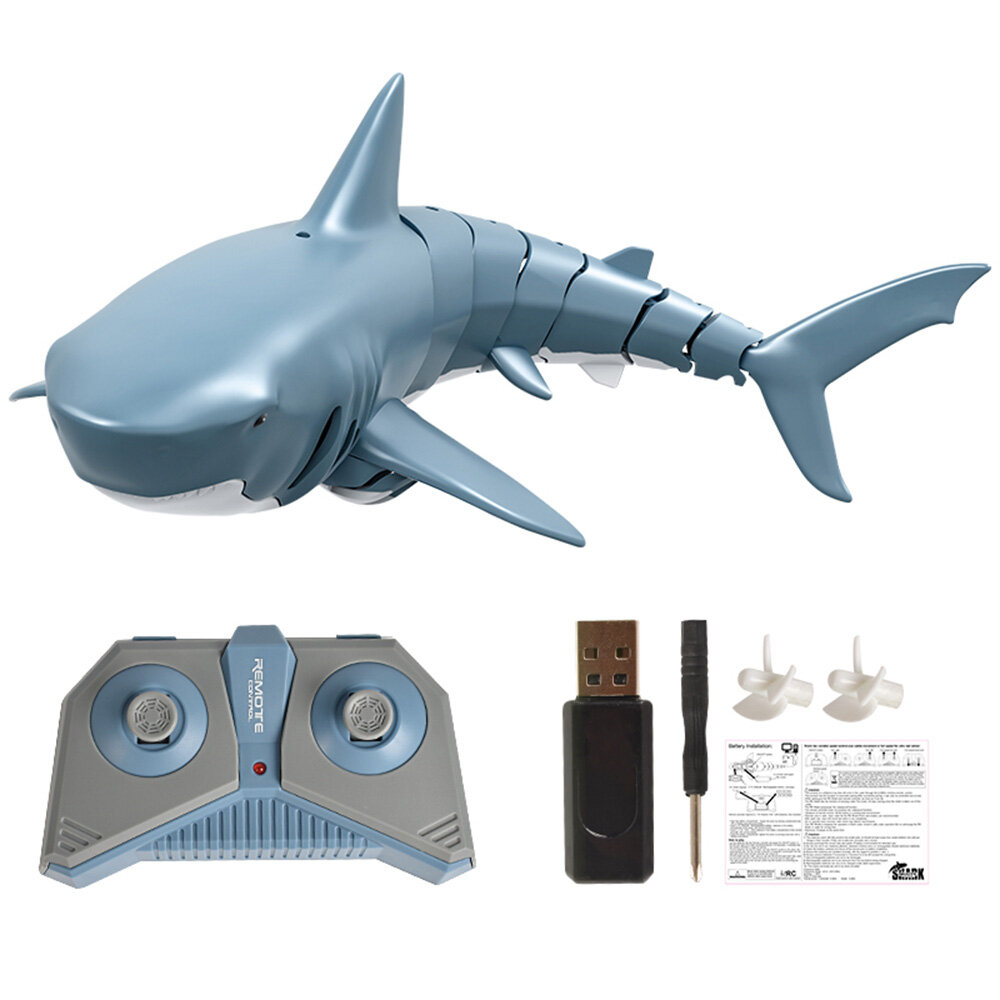 Mini RC Shark Boat 2.4G 4CH Remote Control Swim Toy Underwater RC Boats Electric Racing Ship Spoof Toy Pool Gift For Kids