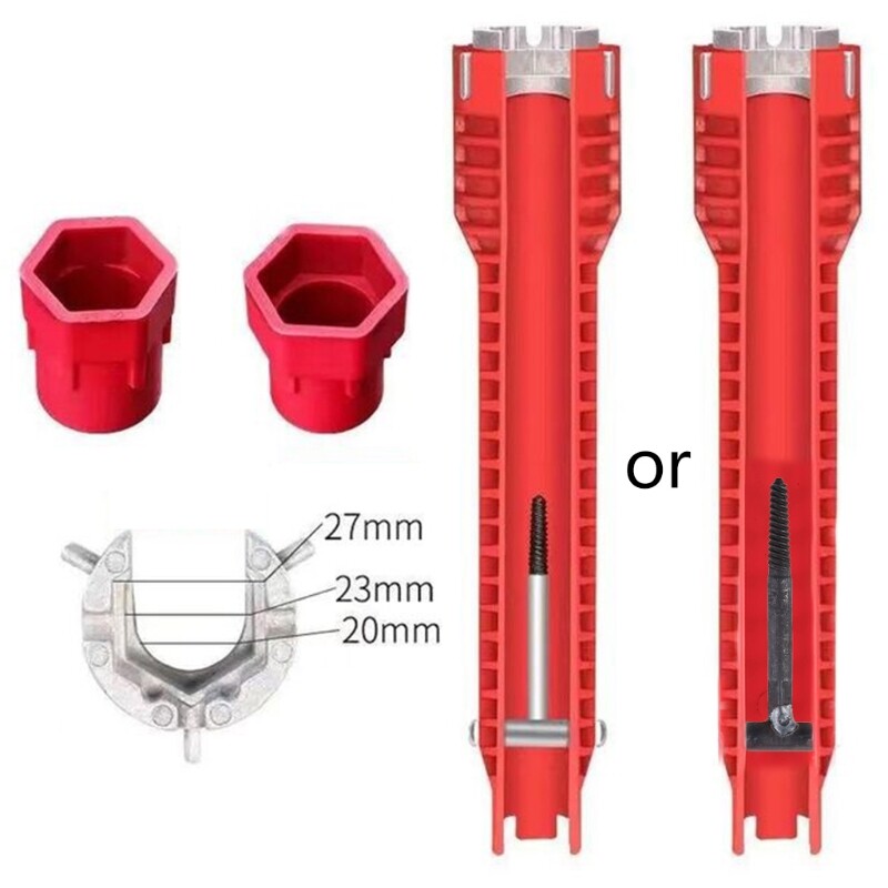 Multifunction Faucet Wrench Sink Installer Tools Water Pipe Spanner Tackle Tool for Toilet Bathroom