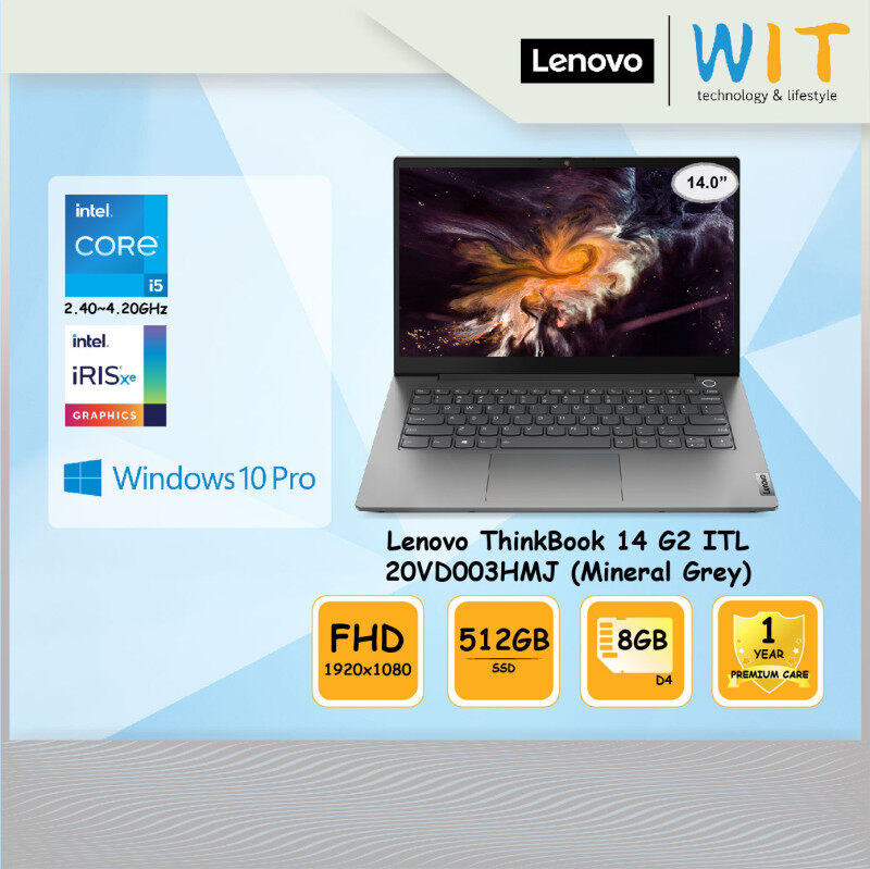 Lenovo Laptop ThinkBook 14 G2 ITL 20VD003HMJ (Mineral Grey)/Intel Core i5-1135G7 2.40~4.20Ghz/8GB D4/512GB SSD/14.0 FHD/Intel Iris Xe Malaysia