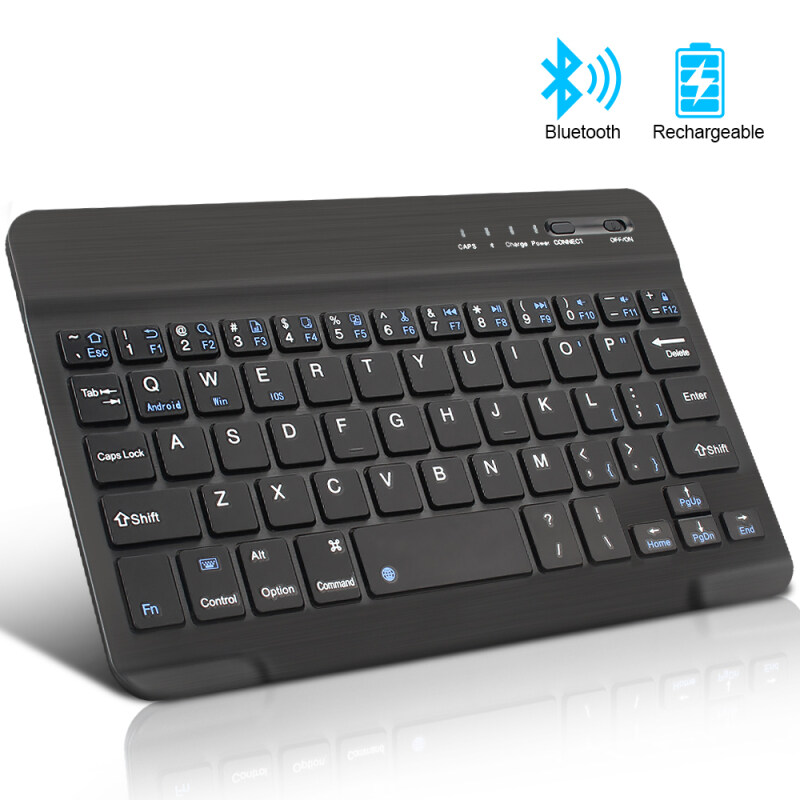 10 inch Mini Wireless Keyboard Bluetooth Keyboard For ipad Phone Laptop Rubber keycaps Rechargeable keyboard For Android ios Windows Malaysia