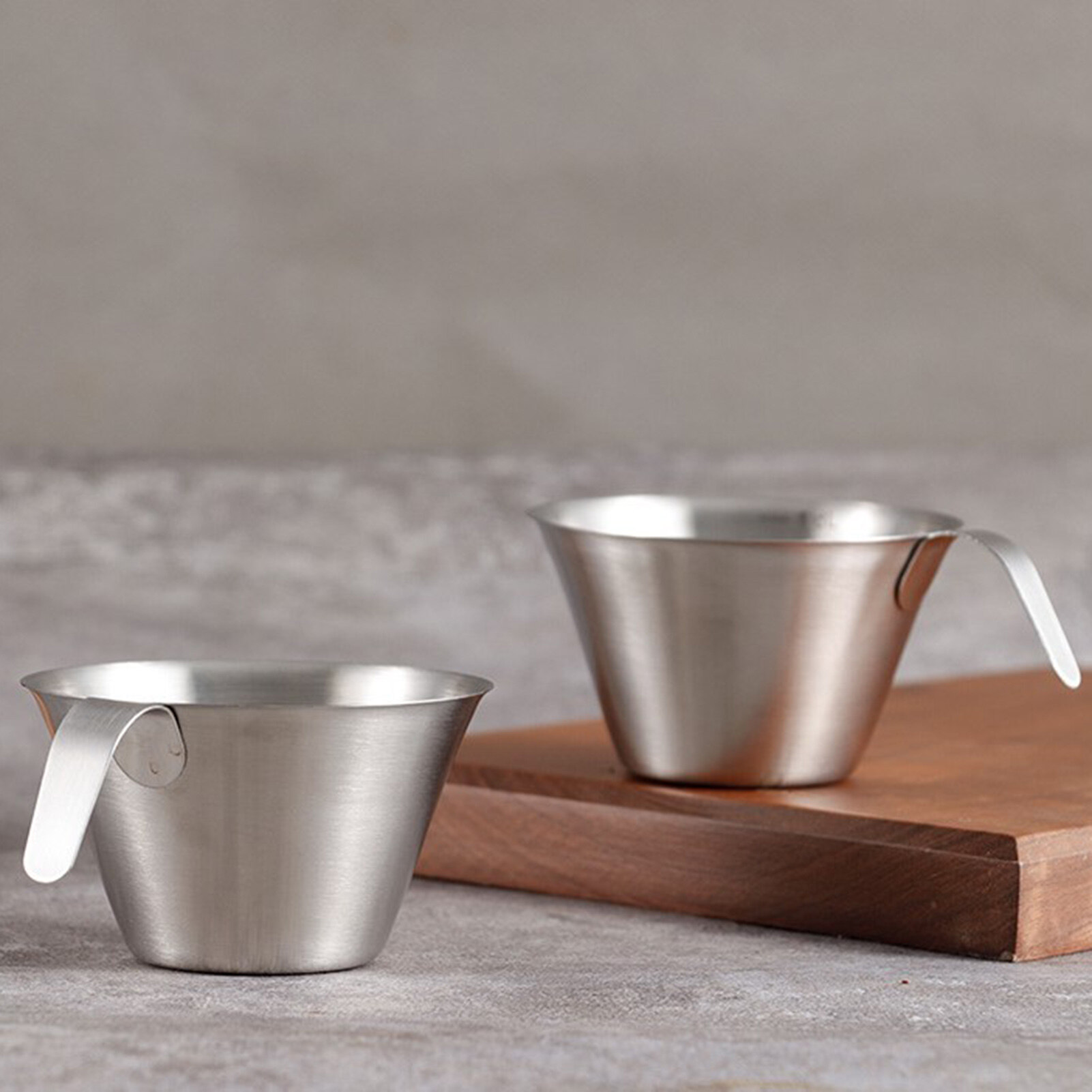 JAREDQ 100ml Measuring Cup with Handle Rust-Proof Stainless Steel Espresso Coffee Measuring Cup for Bakery