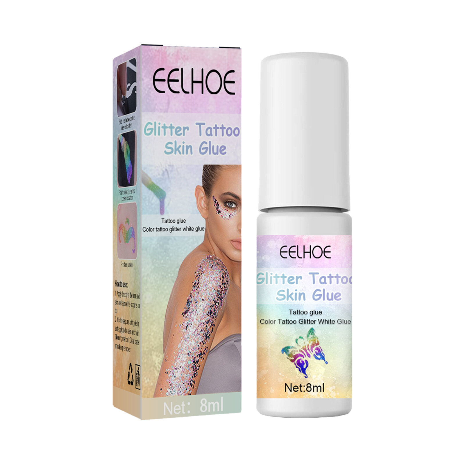 Eelhoe Glitter Tattoo Skin Glue Facial Body Painting Eye Makeup Sequins