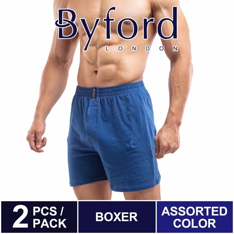Men's underwear Byford Underwear 100 Cotton Knit Boxers ( 2 Pieces