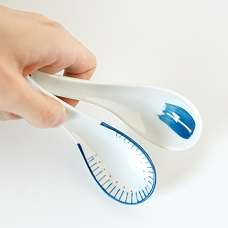 OMK Japanese style Ceramic Soup Spoon