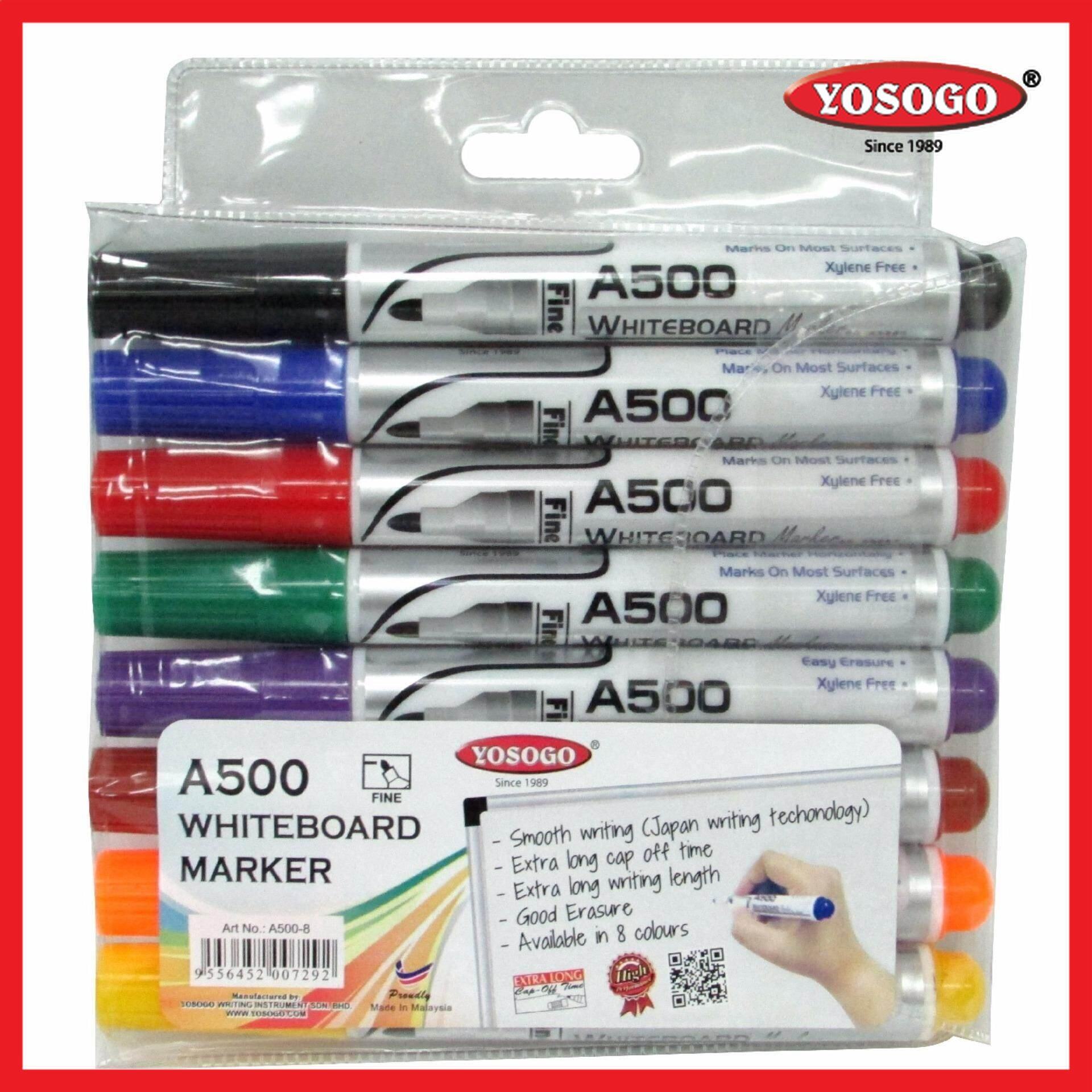 YOSOGO whiteboard marker pen writing marker pen 8 in 1 A500 2.5MM
