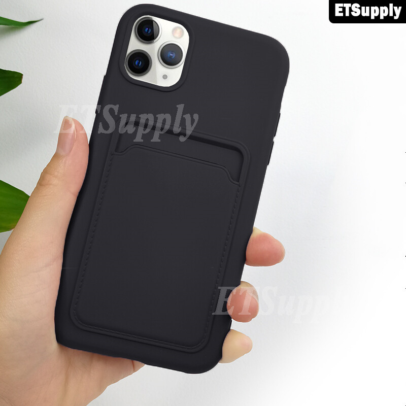 Wallet Phone Csae for LG V50 ThinQ Liquid Silicone Protection Soft Shell Silicone LG V50 ThinQ Back Card Case Convenient