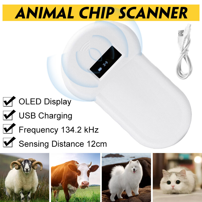 Máy Quét Chip Chó 134.2Khz 12Cm Khoảng Cách Đọc Sạc USB Đầu Đọc ID Thú Cưng