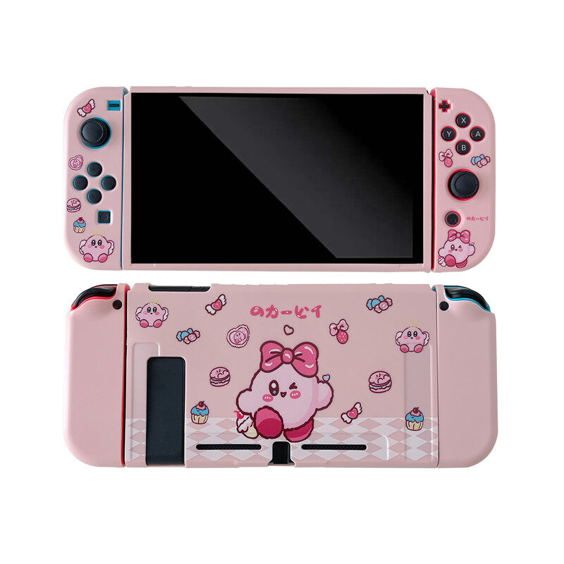 Nintendo Switch/Switch OLED Case Soft Pink TPU Protective Case Cover Cartoon Anti-Scratch Casing Nintendo Switch/Switch OLED Case
