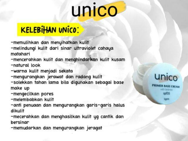 cara pakai unico cream