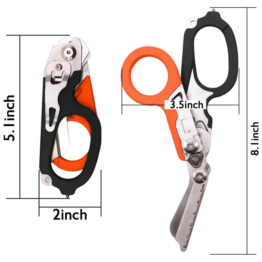Elegital Emergency Response Shears, Stainless Steel Foldable Scissors Pliers, Outdoor Camping Rescue Scissors Tools